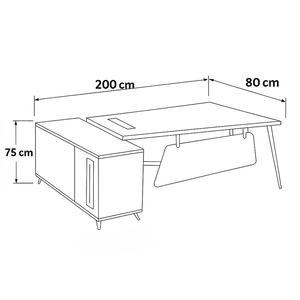 Manager's Desk 75*200*80 CM - Wooden - AZ120171