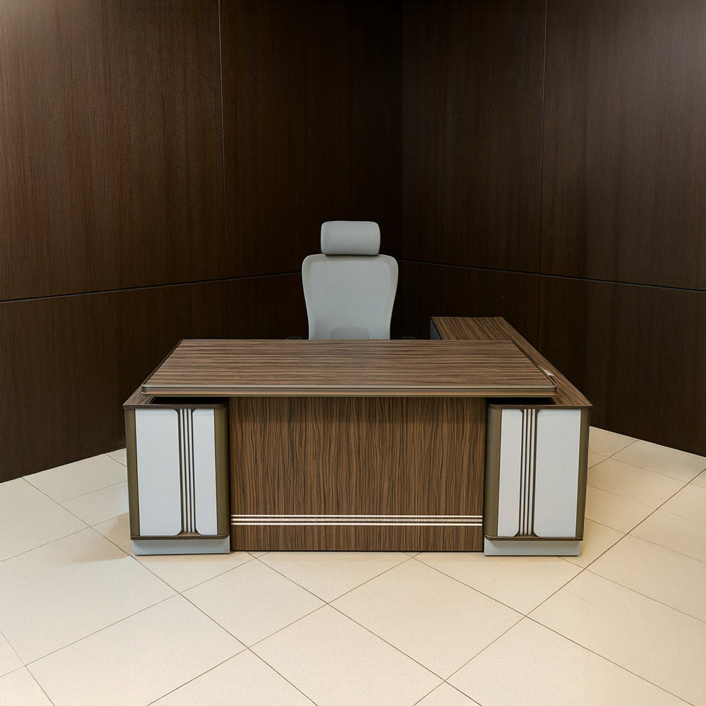 مكتب 200×80×75 سم - بني وأبيض - AZ50006