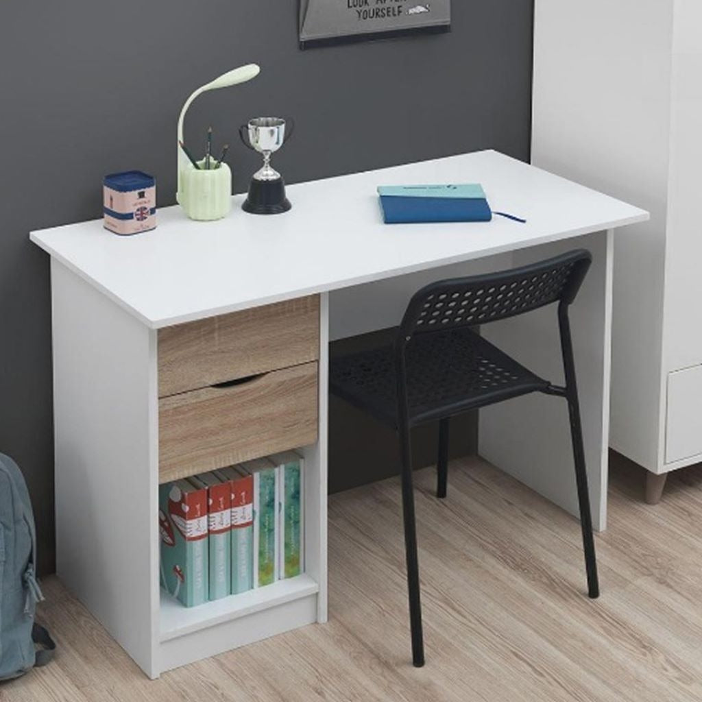 Desk 120 x 60 x 75 cm - Beige and White - AZ1064