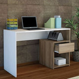 Desk 120 x60 x74cm -wooden & white - AZ1099