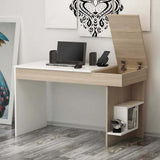Desk 120 x60 x75 cm - wooden and white - AZ1097