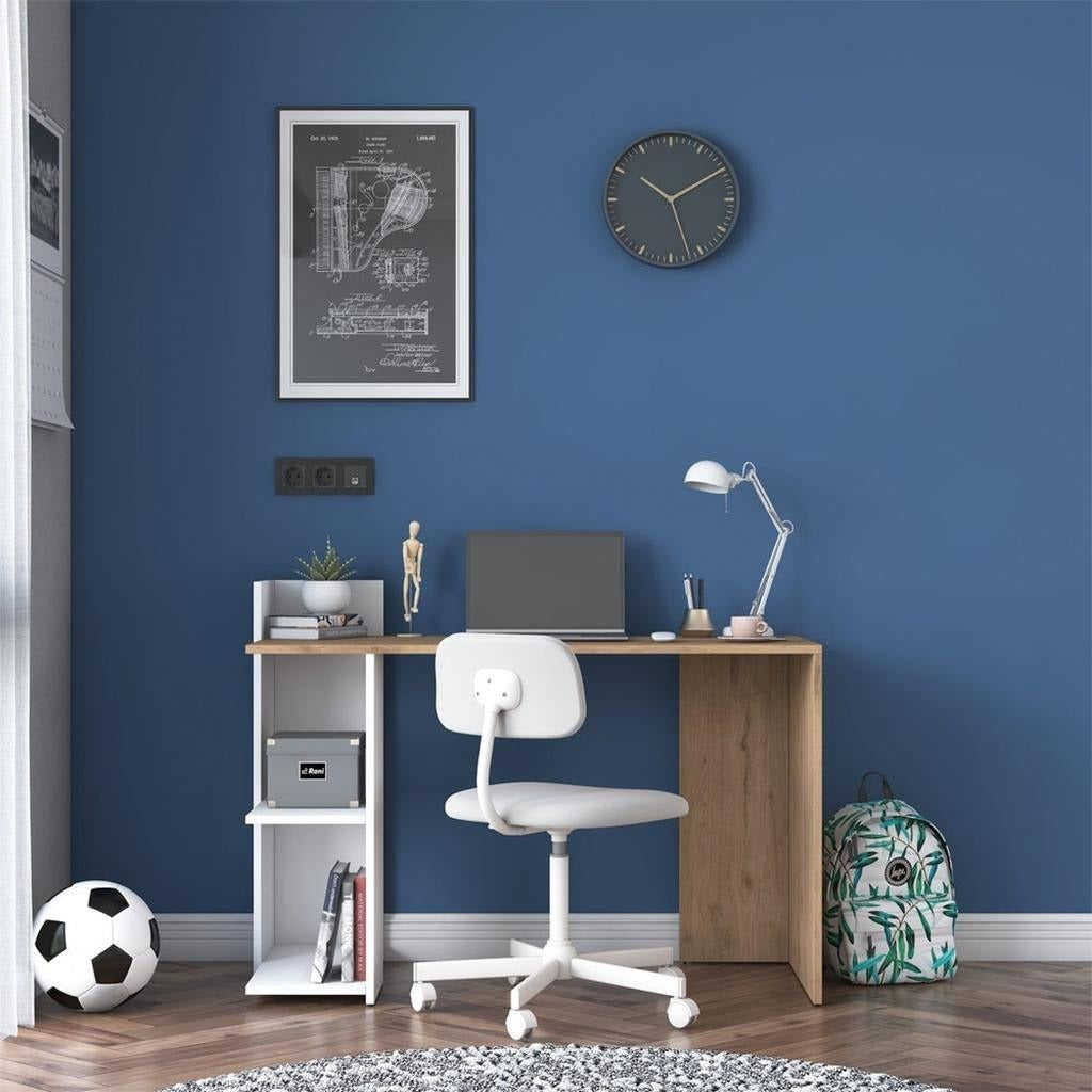 Desk 120 x 40 x 80 cm - White and Brown - AZ1077