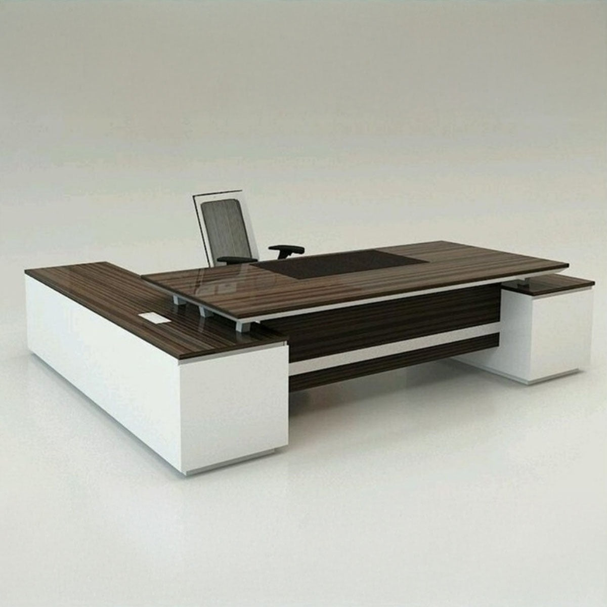 Manager's desk 200 x 80 x 75 - Brown and White - AZ1079