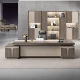 مكتب بمقاس 200 × 80 × 75 سم - بيج وخشبي - AZ1157