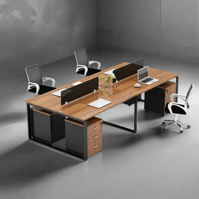 محطة عمل بمقاس 240 × 120 × 80 سم - بيج وأسود - AZ1148