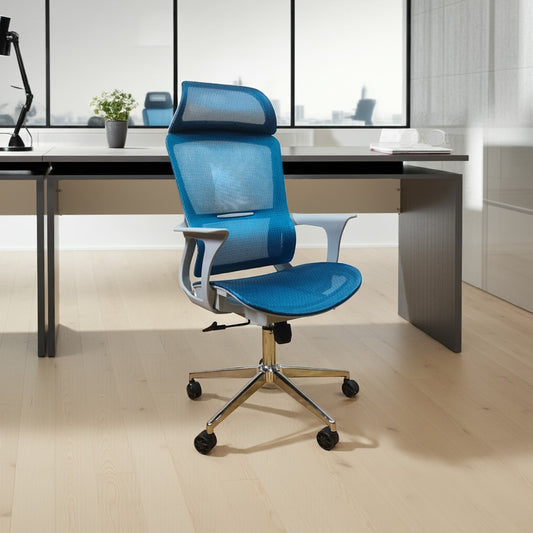 كرسي مكتب ظهر عالي 137×60×58 سم - أزرق - 834AG