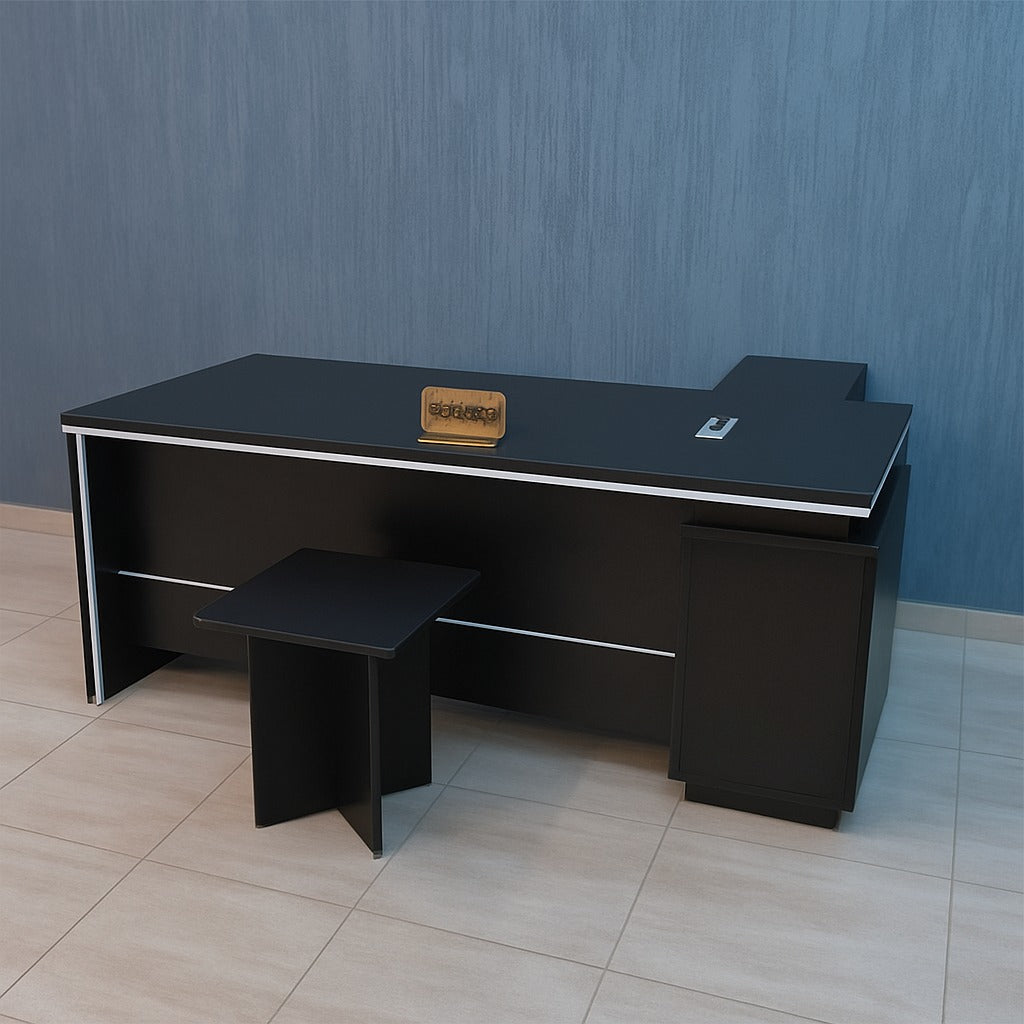 مكتب 200 × 80 × 75 سم - أسود - AZ50020