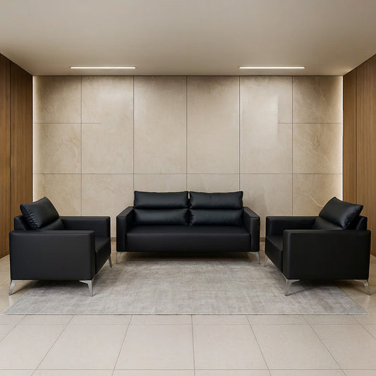 طقم كنب مكتبي – أسود - HC301