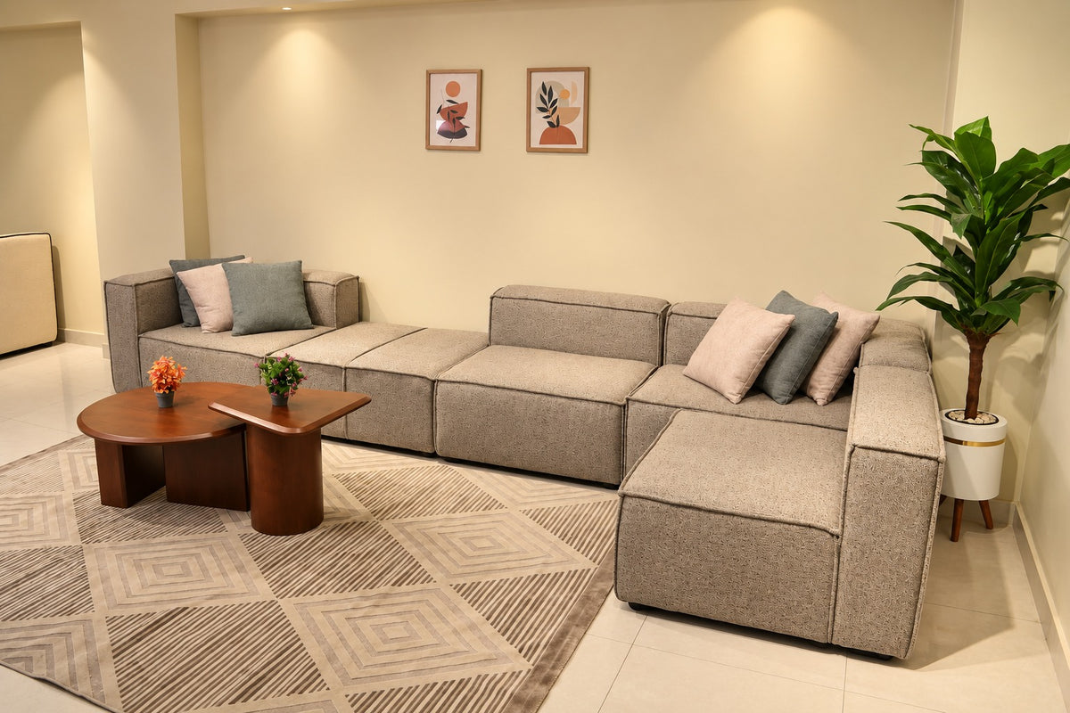 Home Corner Sofa - Cubic - 1 Piece - Gray