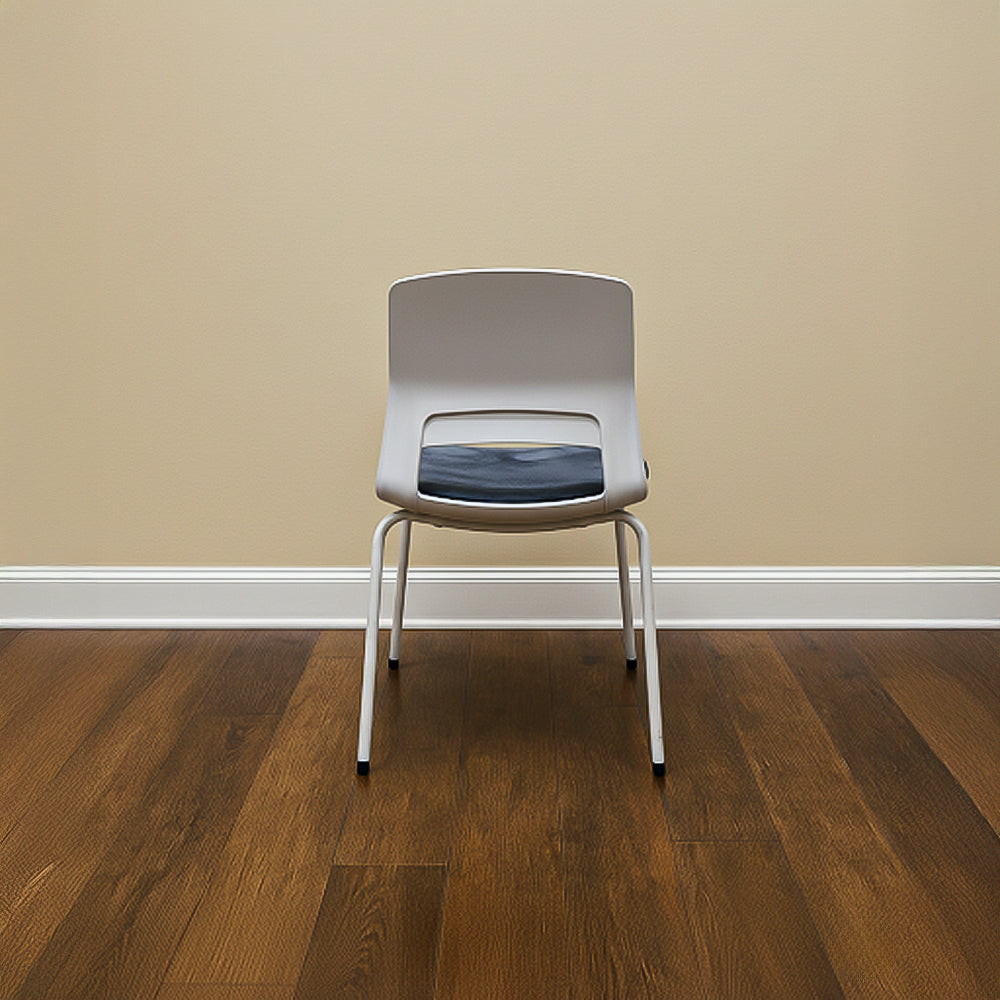 Modern Plastic Chair with Cushioned Seat 80*54*54 CM - White - ZT001-3