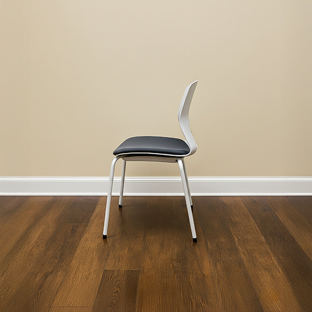 Modern Plastic Chair with Cushioned Seat 80*54*54 CM - White - ZT001-3