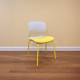 Yellow Modern Plastic Chair with Cushioned Seat 80*54*54 cm - Yellow - ZT001-3