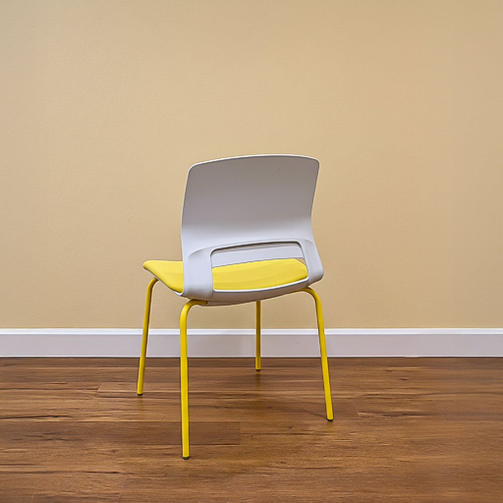 Yellow Modern Plastic Chair with Cushioned Seat 80*54*54 cm - Yellow - ZT001-3