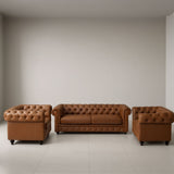 Office Sofa Set – Brown - HC-SHESTERFIELD