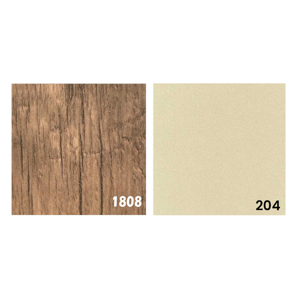 Desk 200×160×75 cm + Side Unit – Brown and Beige – AZ50004