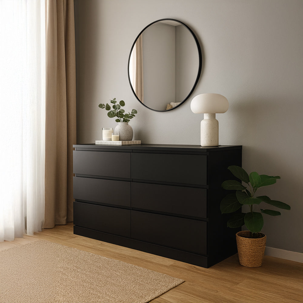 Unit Drawers, 156 × 45 × 78 cm - Black - AZ500220