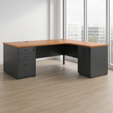 Desk 75*200*80 CM - Wooden and Black - AZ120132