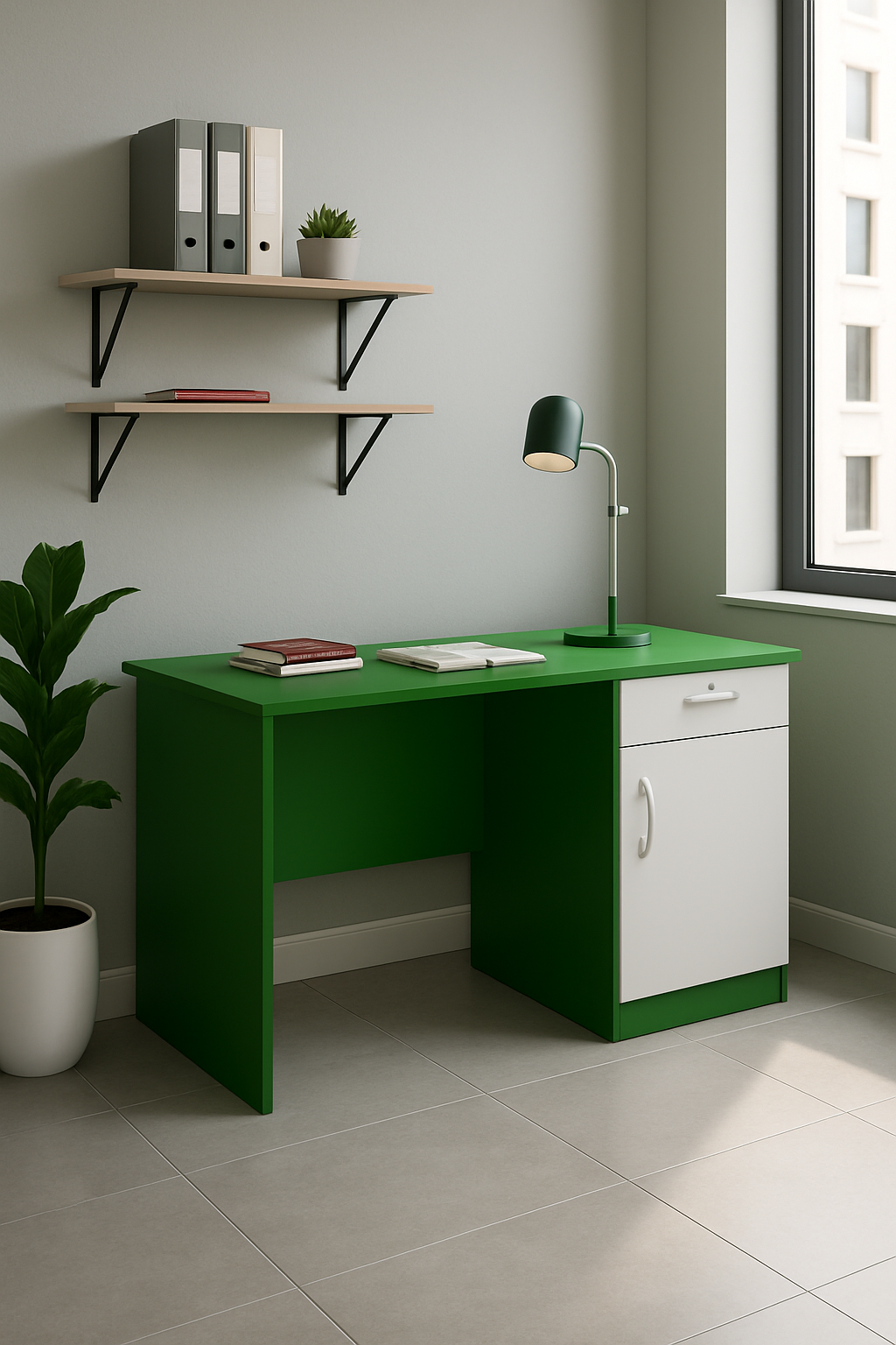 Desk 120 x80 x 50 cm - Gray& white - AZ1097