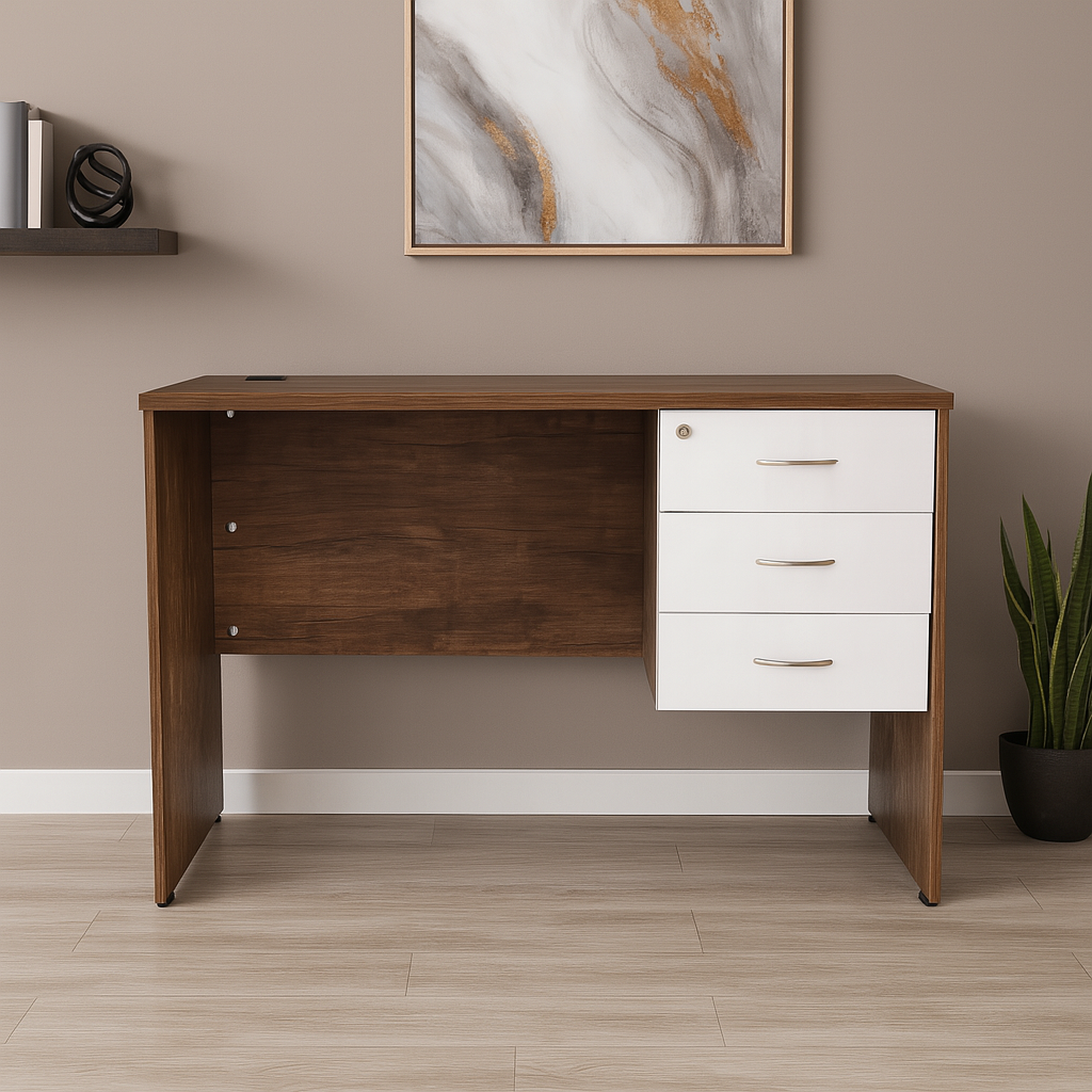 Desk 140 x 70 x 70 - Brown and White - AZ1007