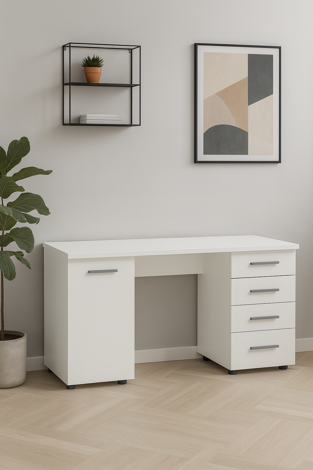 Desk 140 x 60 x 75 cm - White - AZ1011