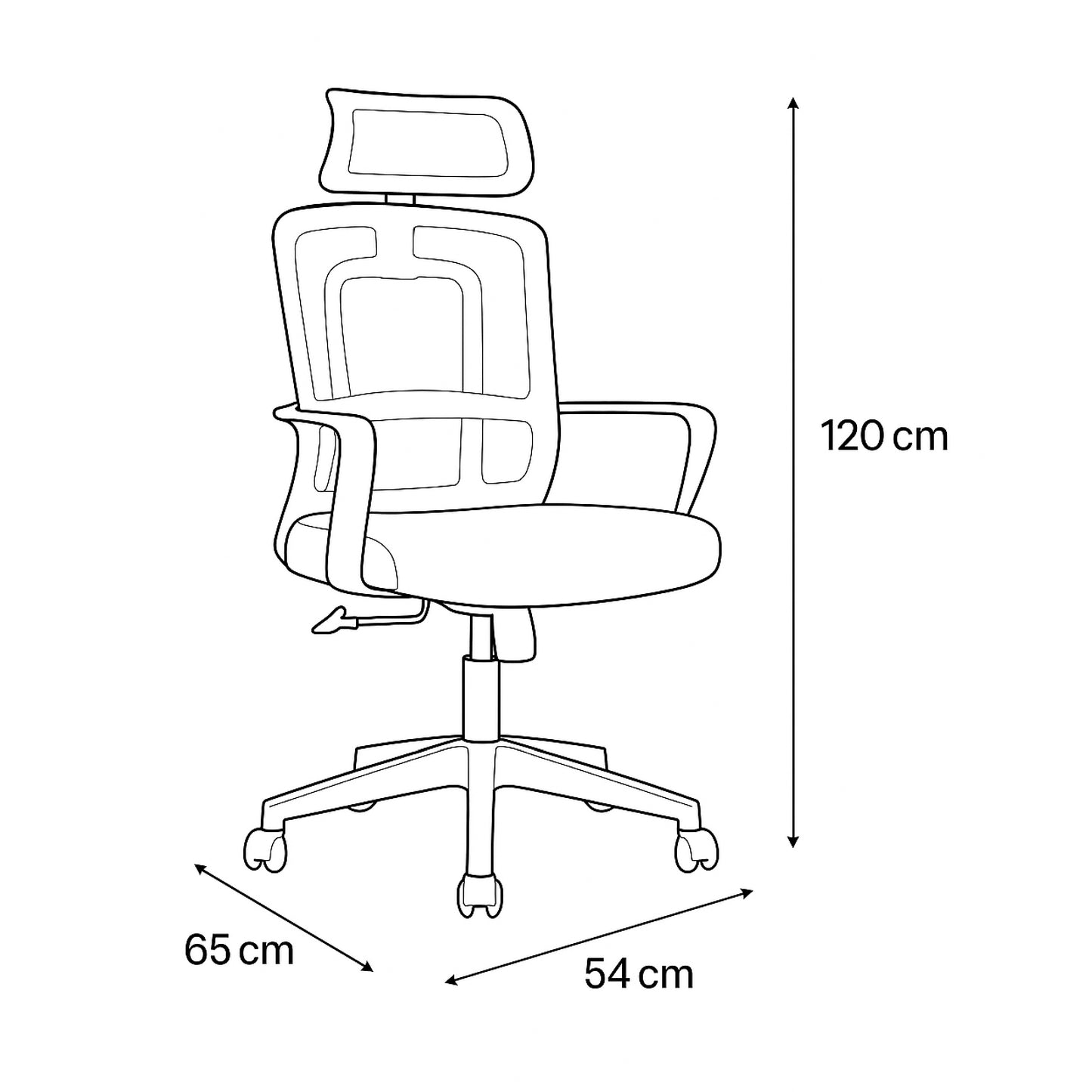 Modern Office Chair 120*54*65 cm - Grey - 007-2