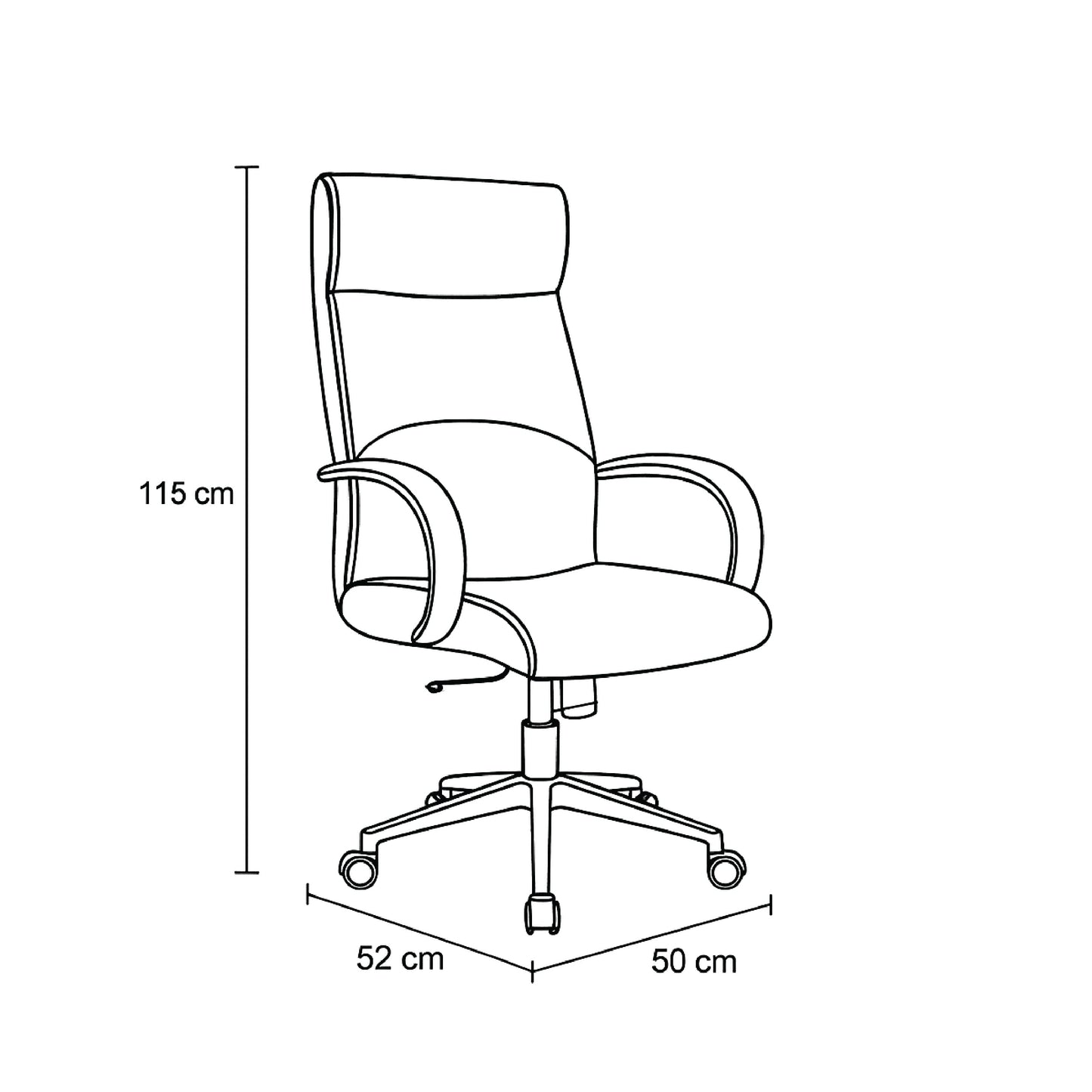 High-Back Executive Office Chair 115*50*52 - BLACK- Model GL-307