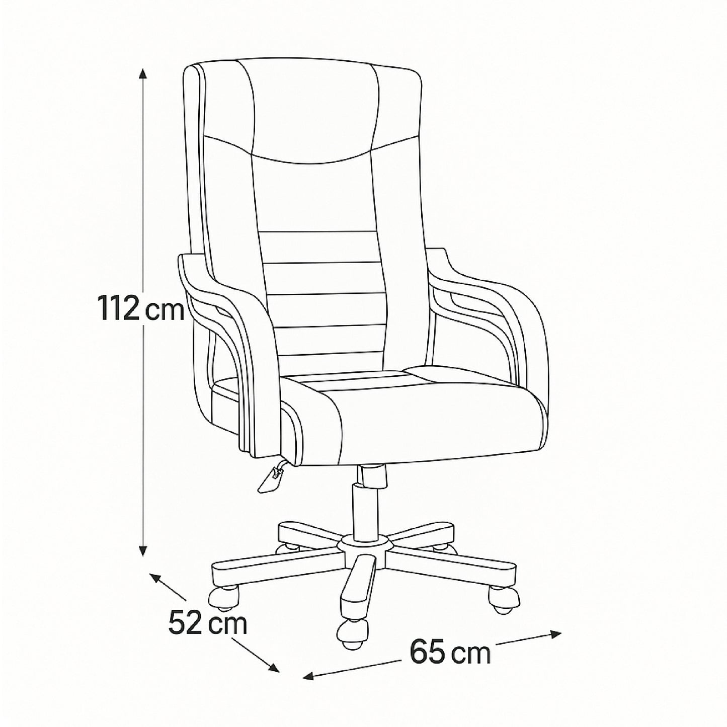كرسي تنفيذي 112×65×52 سم - بني - موديل GL 203