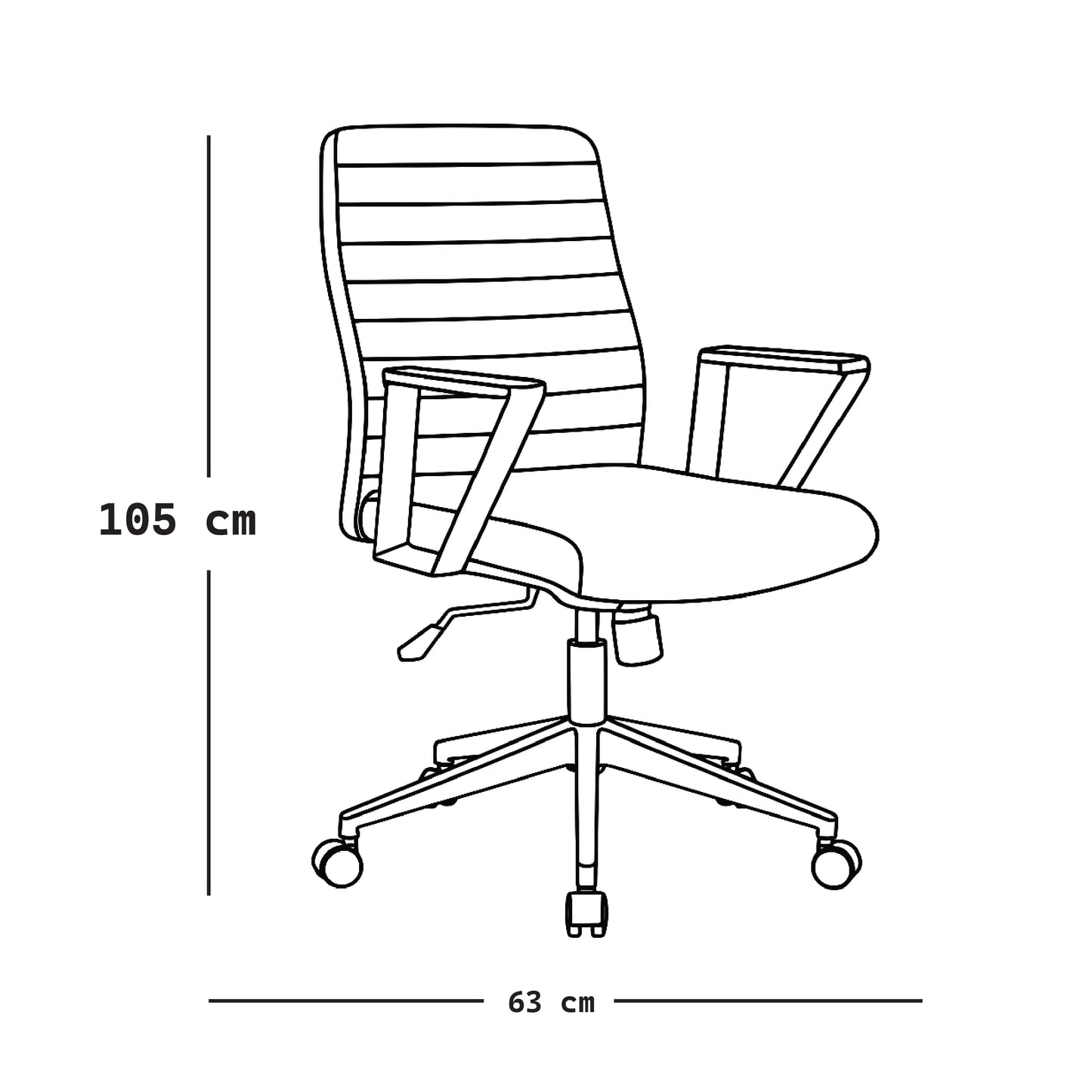 Mid Back Executive Chair 105*63*63 CM - Brown - GL 316