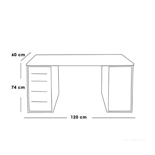 Desk 120 x 60 x 75 cm - Wooden - AZ1040
