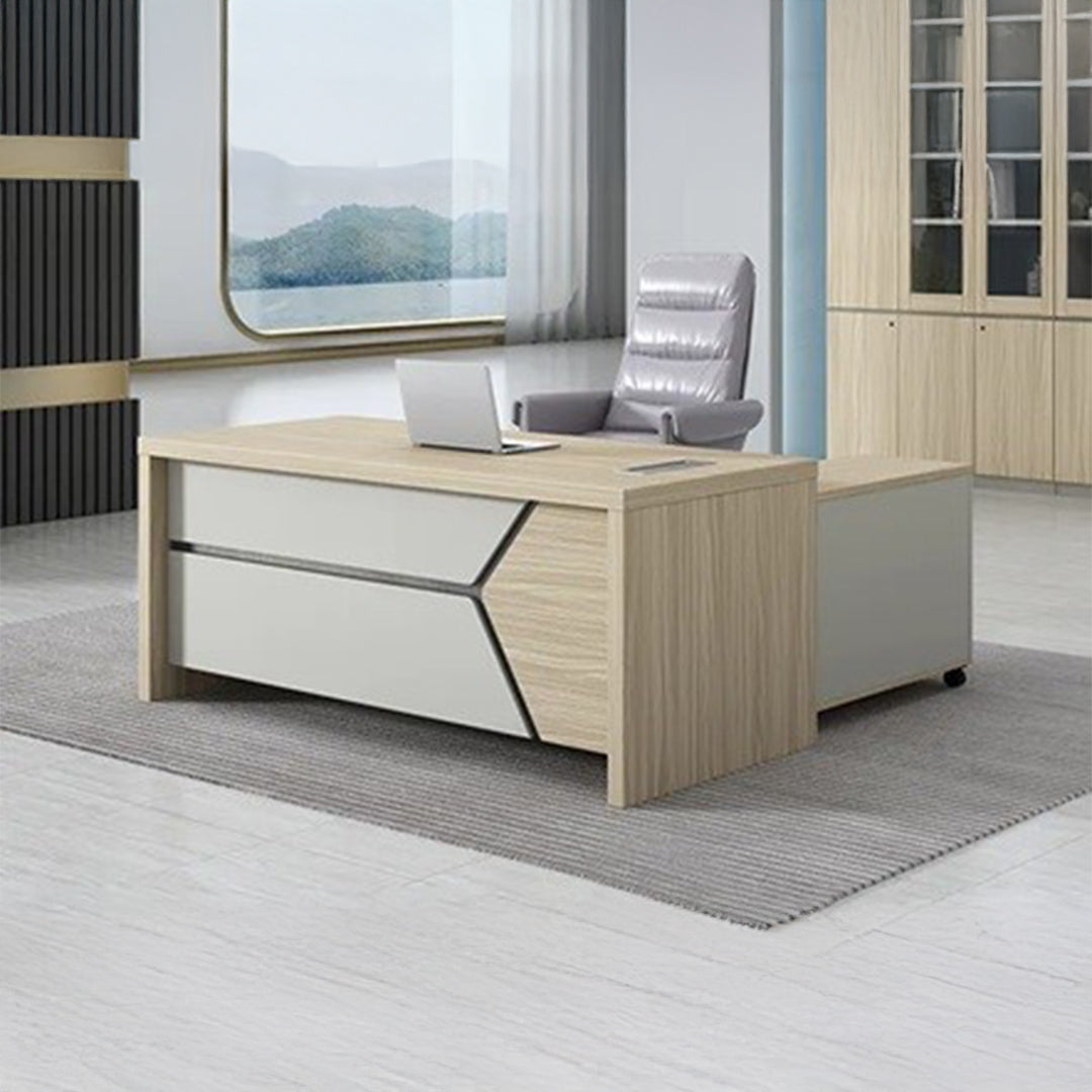 Desk 140 x 60x 75 - Beige and White - AZ1283