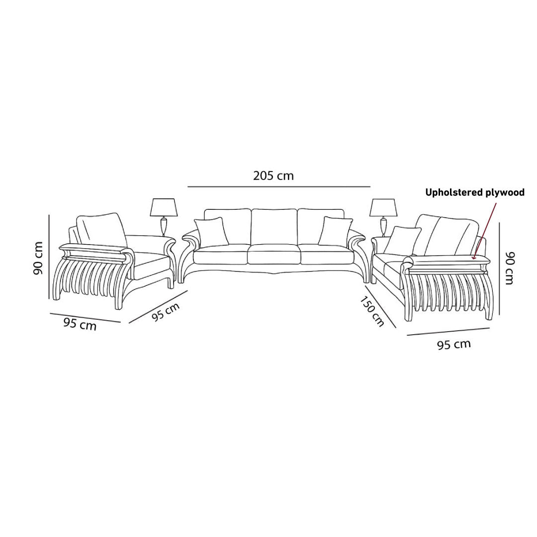 طقم انتريه مودرن 3 قطع (خشب أبلكاش وخشب زان) – اللون: أبيض – جراندي