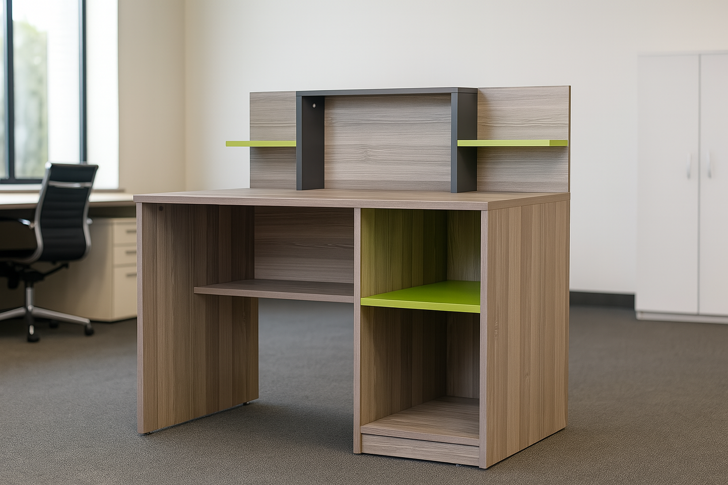 Desk 120*60*75 CM - wooden and green - AZ1242