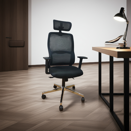 كرسي مكتب ظهر عالي 139×54×66 سم - أسود - 852A-1