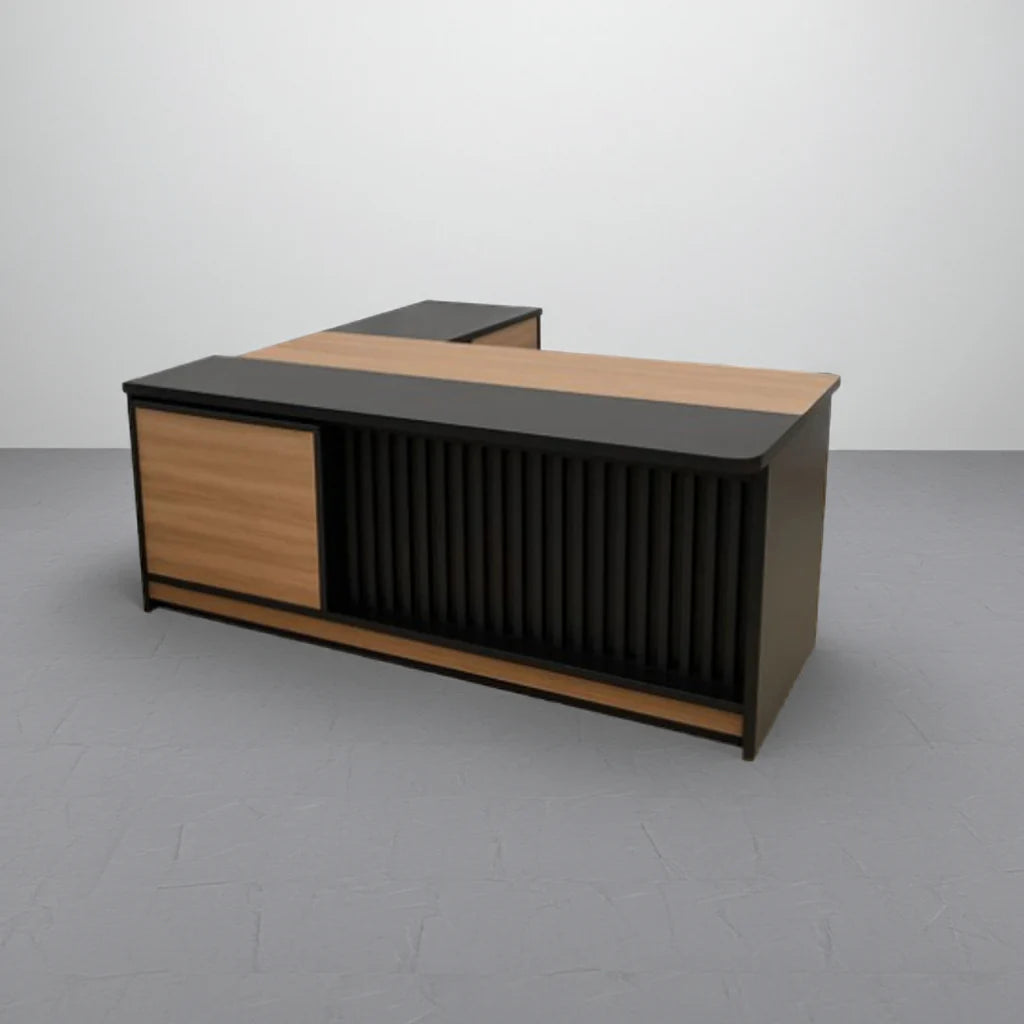 Desk 75*200*80 CM - Wooden and Black - AZ12076