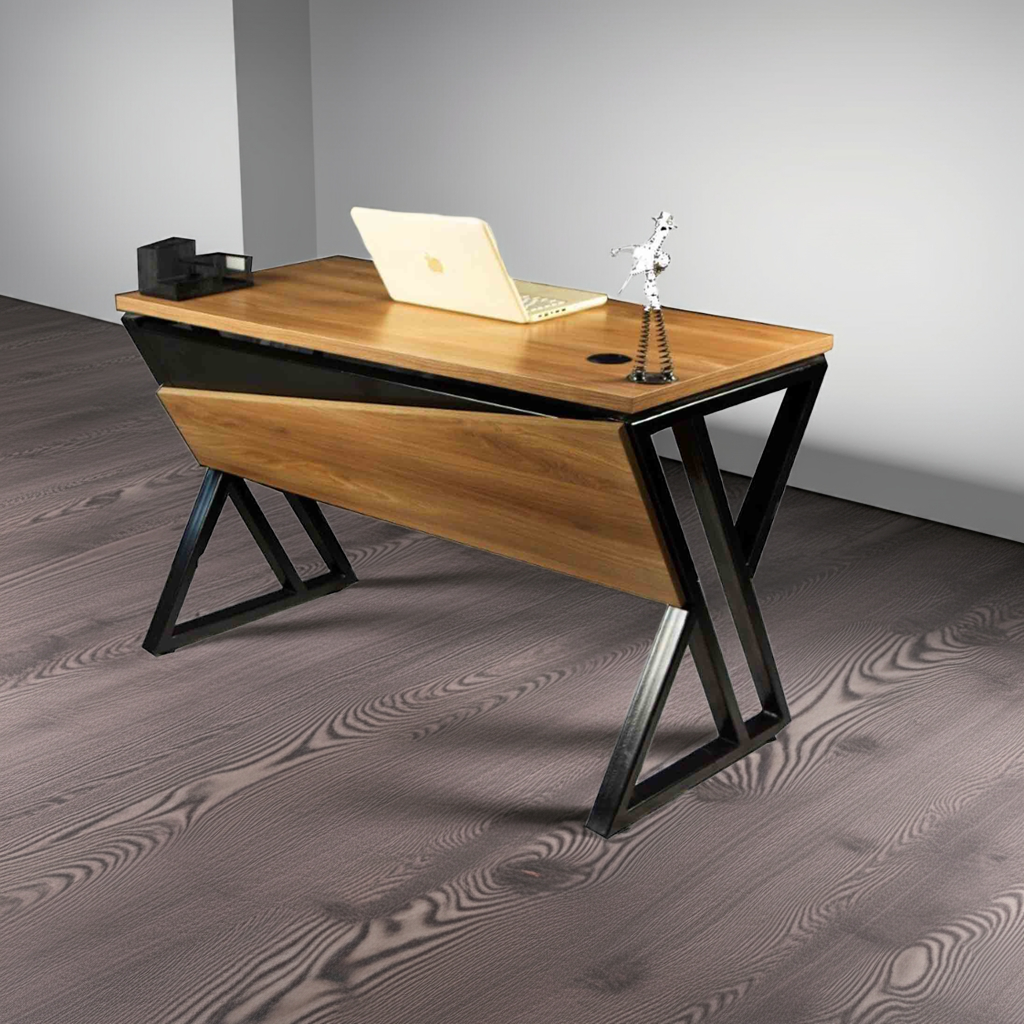 desk 120*60*75 CM -black and wooden - AZ1264