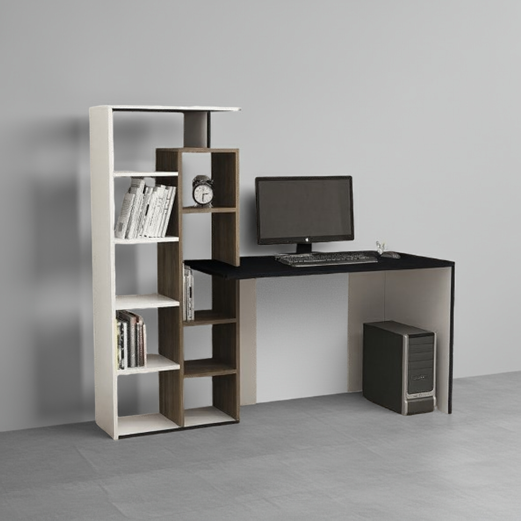 مكتب بمقاس 120 × 60 × 75 سم - خشبي وأبيض - AZ1181