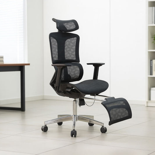 كرسي مكتب ظهر عالي 124×76×70 سم – أسود – JF10110