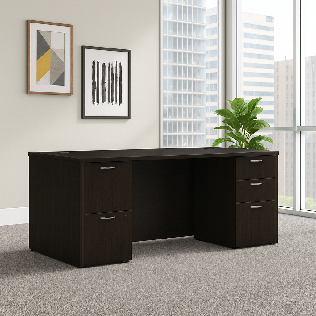 Desk 75 x 200 x 80 cm - Black - AZ11147