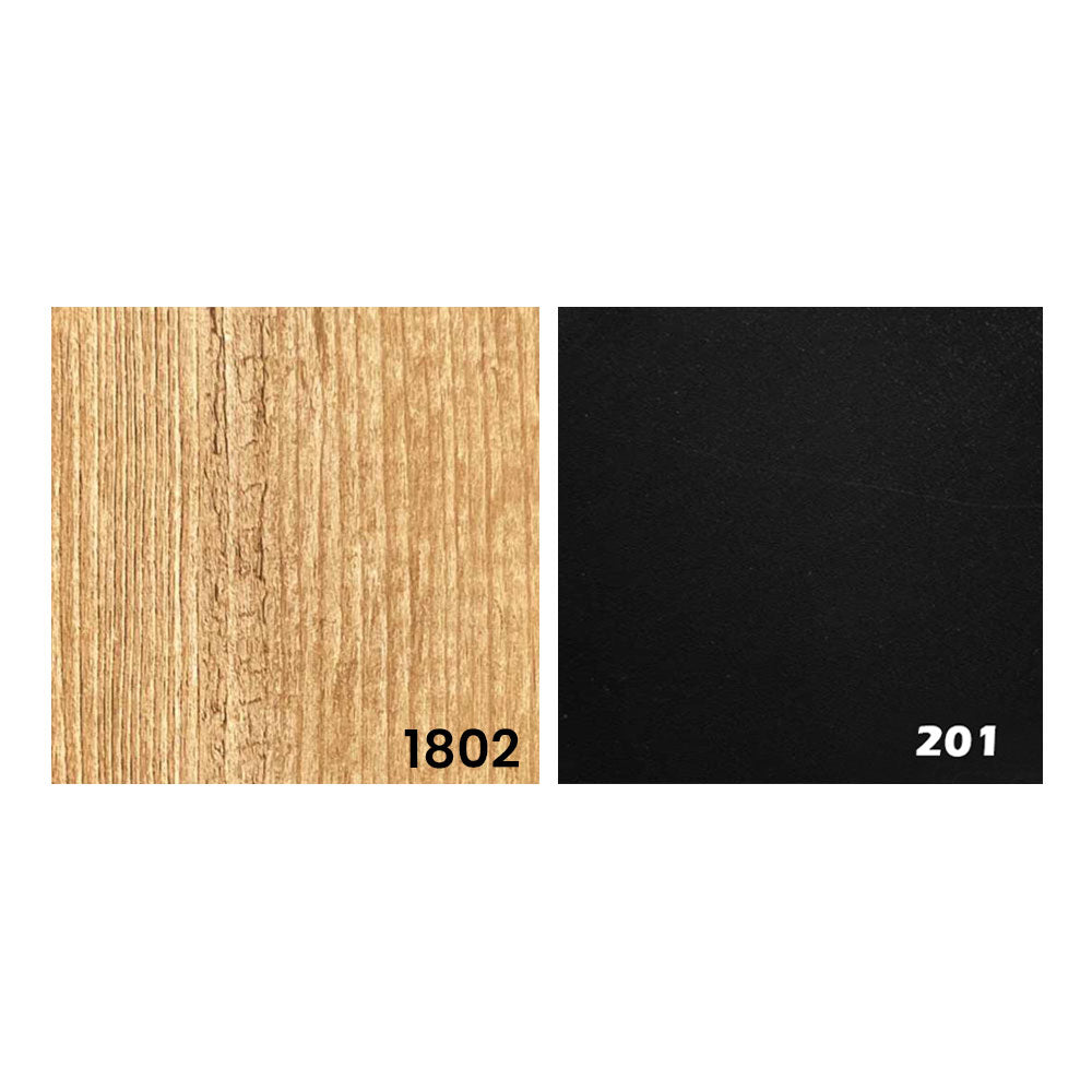 مكتب 220×160×75 سم + سايد – خشبي وأسود – AZ1111