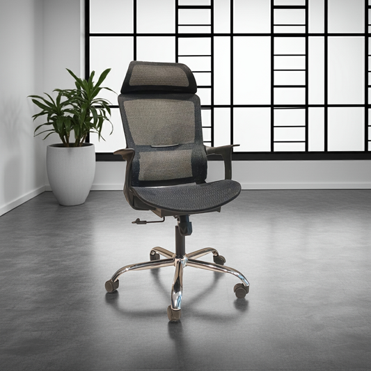 كرسي مكتب ظهر عالي 137×60×58 سم - أسود - 834A