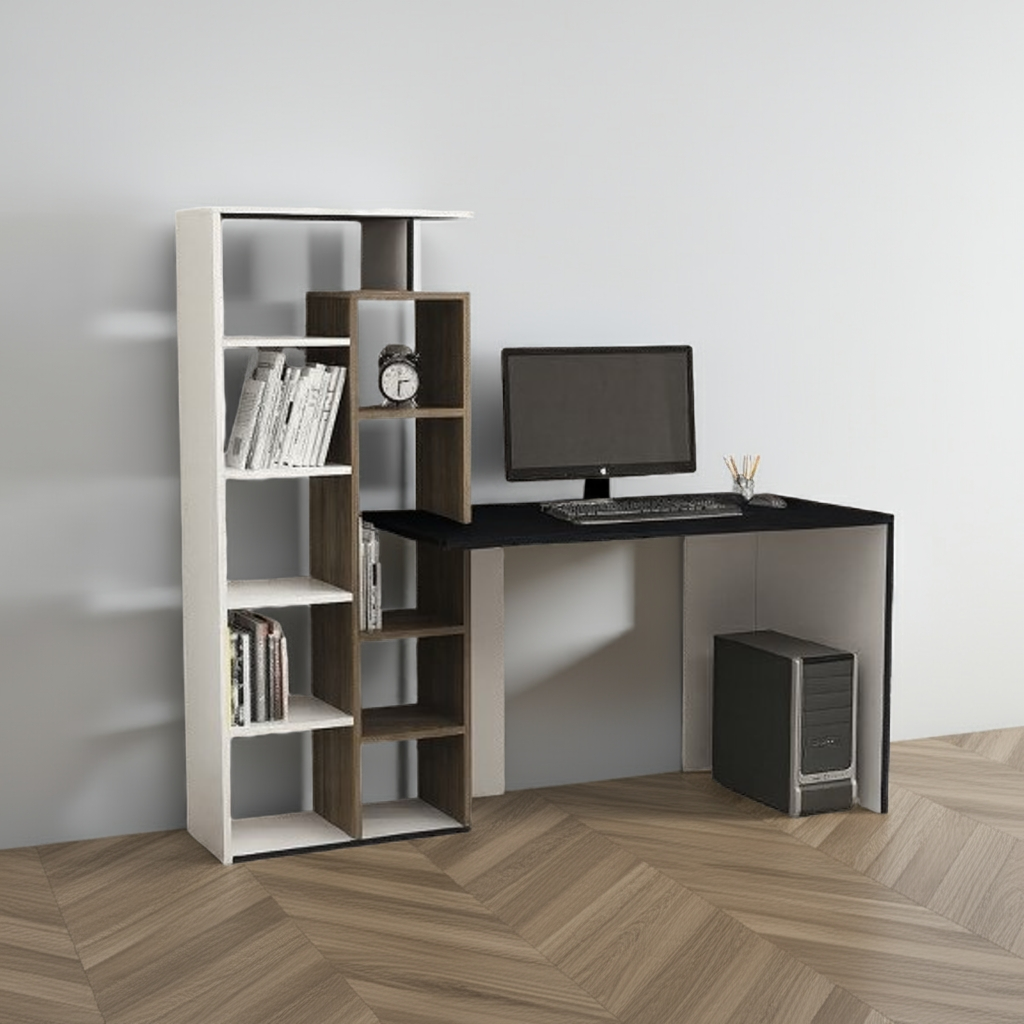 مكتب بمقاس 120 × 60 × 75 سم - خشبي وأبيض - AZ1181
