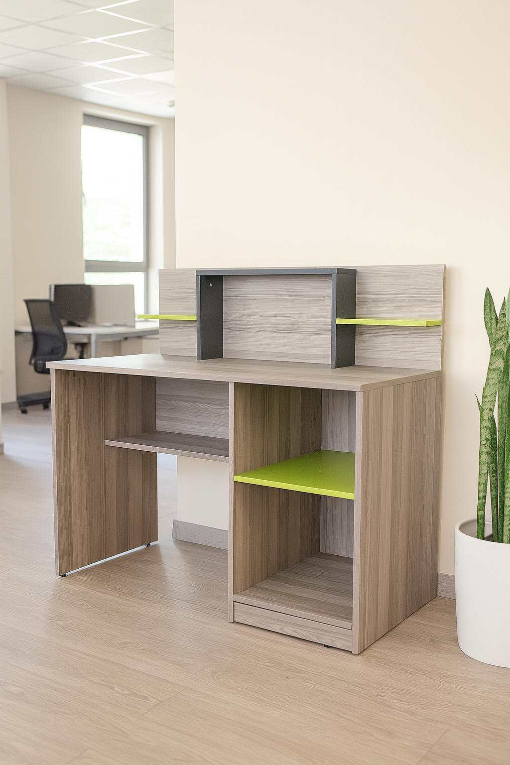 Desk 120*60*75 CM - wooden and green - AZ1242