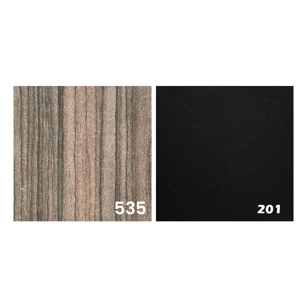 مكتب 200×160×75 سم + سايد + طاولة استقبال – خشبي وأسود – AZ120148