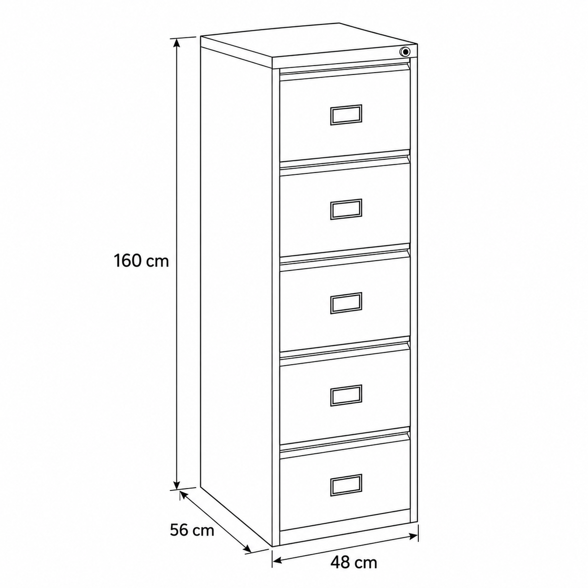Unit Drawer – 5 Drawers – 48 × 56 × 160 cm – AZ10111