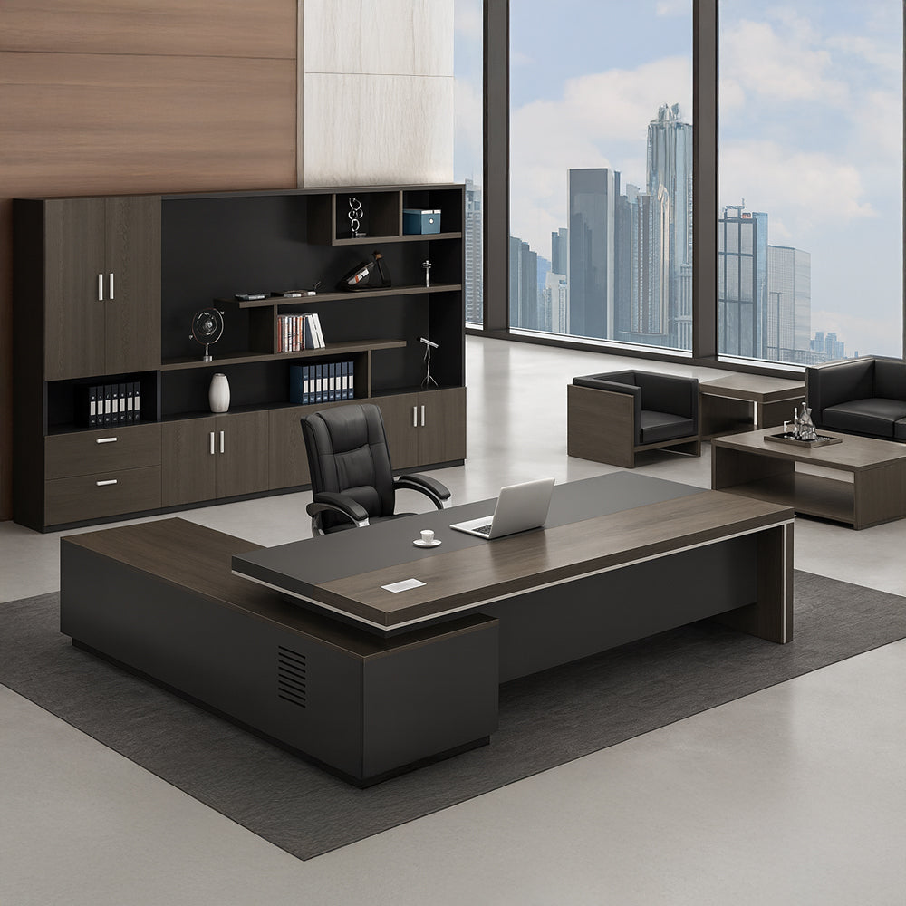 Manager's desk 220 x 160 x 80 - Brown - AZ1102
