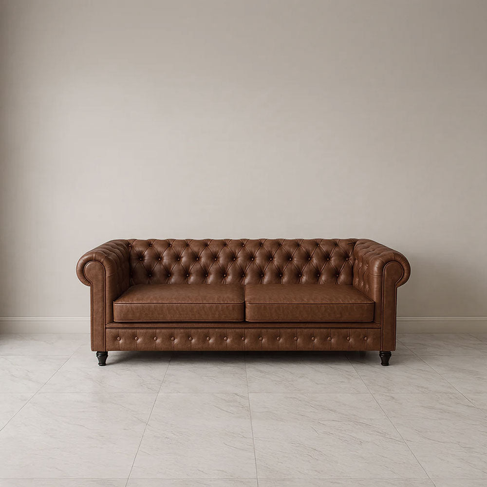 Office Sofa Set – Brown - HC-SHESTERFIELD