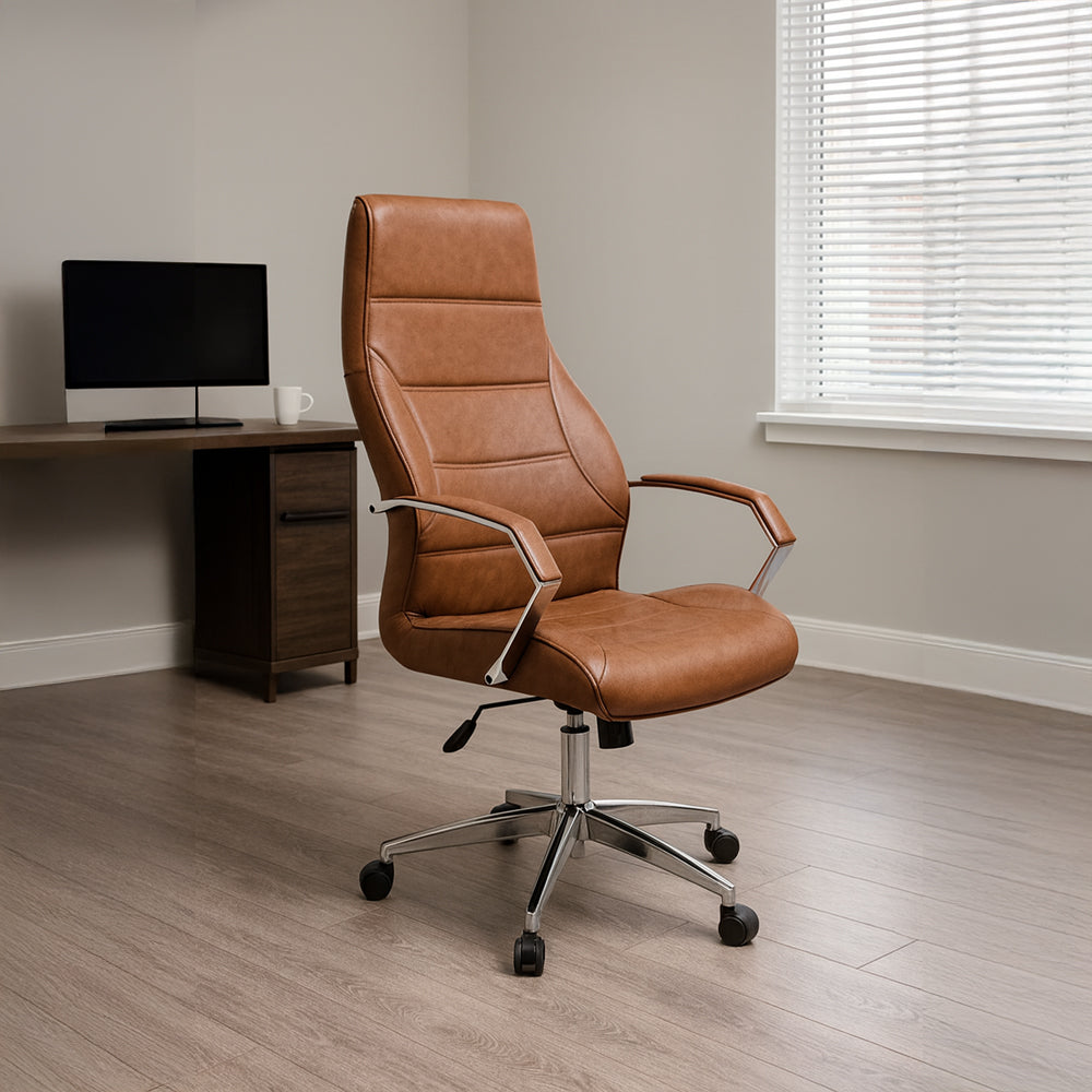 High Back office chair 116 x 60 x 67 cm - Brown - ROYAL