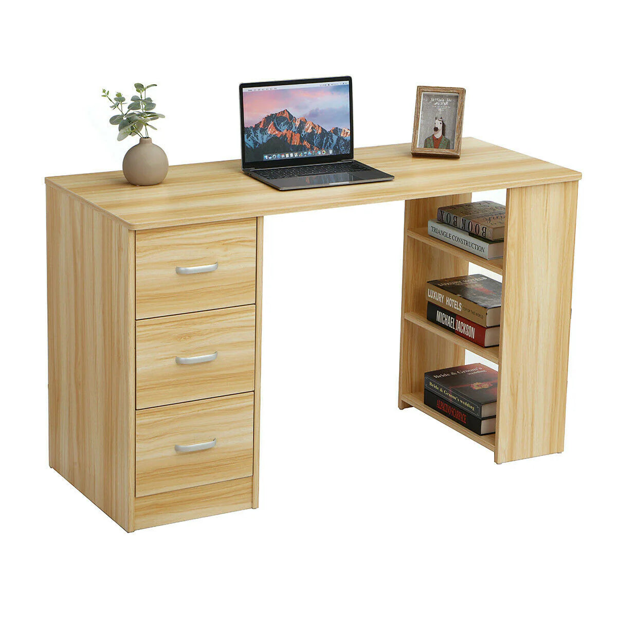 مكتب بمقاس 120 × 60 × 75 سم - أبيض - AZ1077