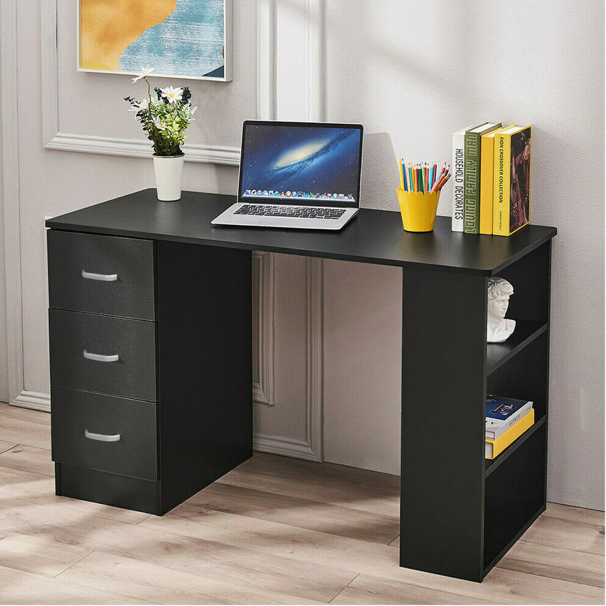 مكتب بمقاس 120 × 60 × 75 سم - أبيض - AZ1077