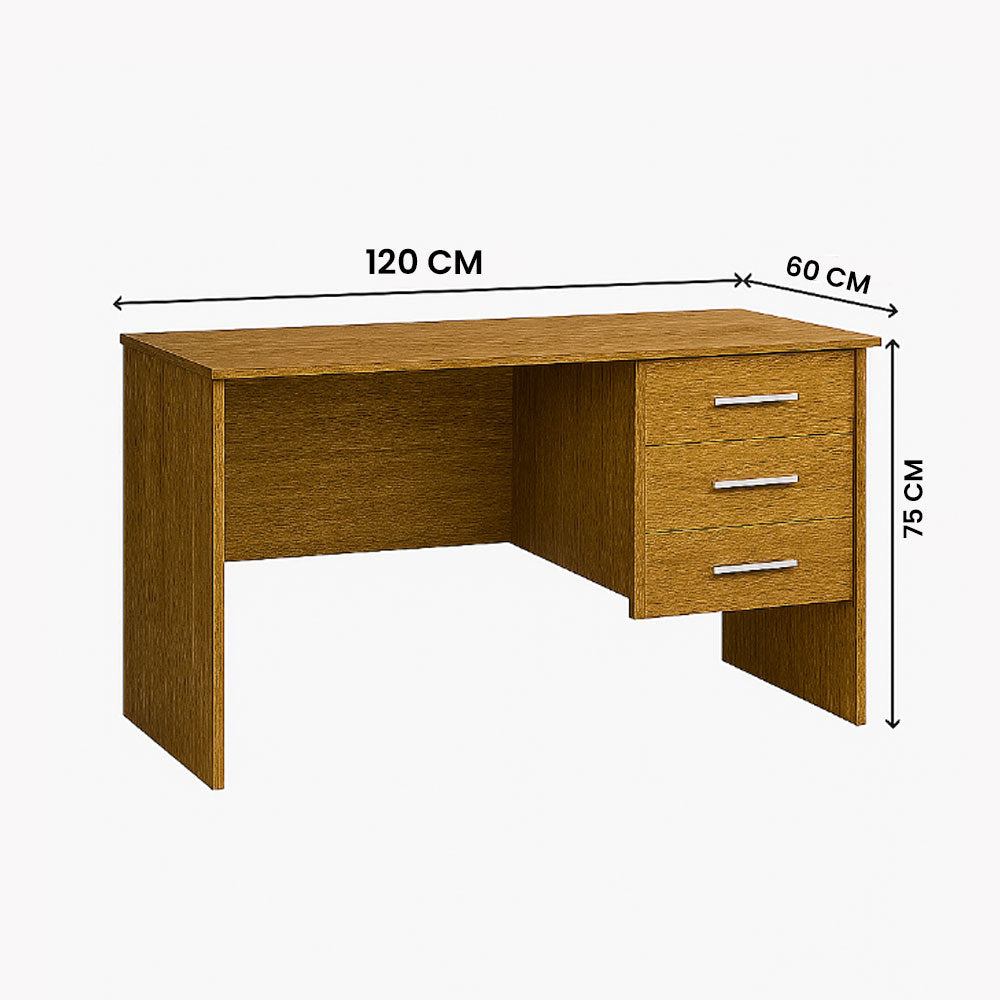 مكتب 120×60×75 سم + وحدة أدراج متصلة – خشبي – AZ1052